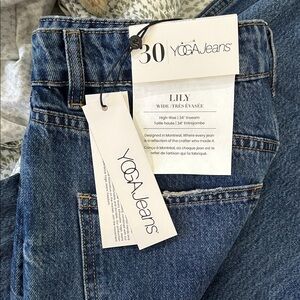 Yoga Jeans Women's Wide Leg Denim in Blue